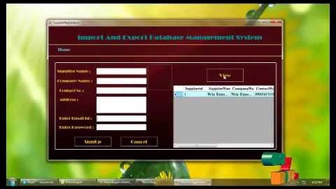 Final Year Projects 2015 |  Import and Export database management system