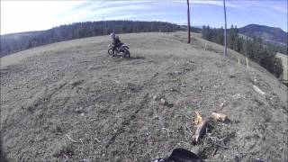 Crf250r near dirt bike crash