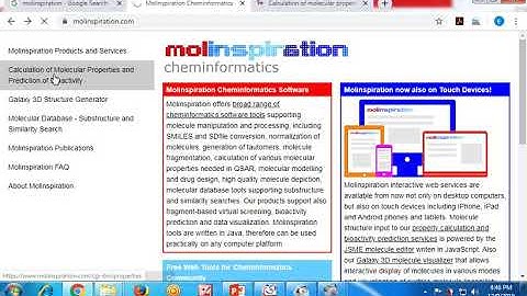 Molinspiration Tutorial