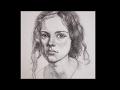 Набросок карандашом. Портрет милой девушки. Speed drawing