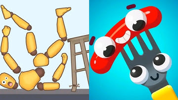 Kick & Break VS Fork N Sausage Satisfying ASMR Gameplay (Android,ios) (New Update)