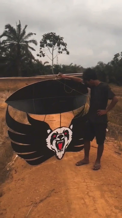 Layangan ramraman panda siap di dull kan #temanalam #gapangan #shorts #ramraman #sowangan