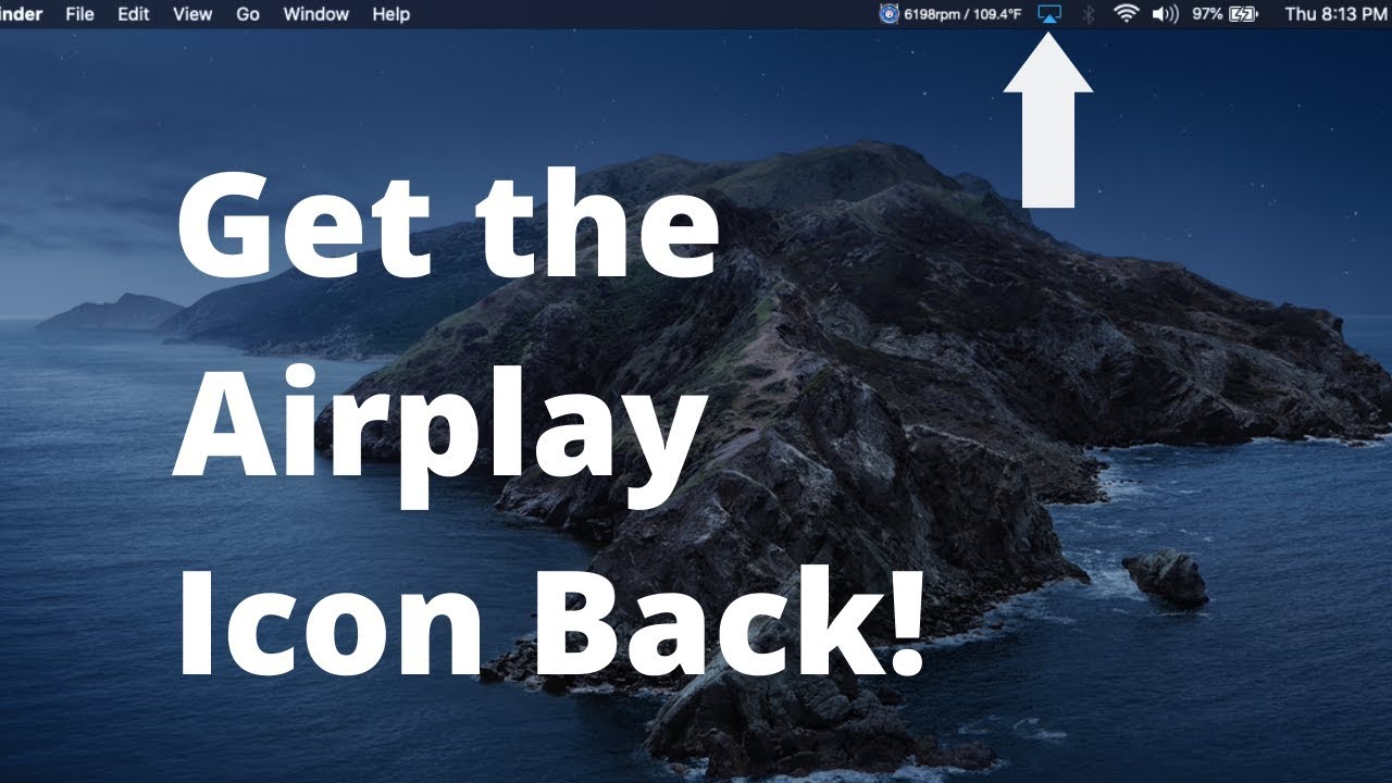  New Update  Get AirPlay Icon Back on MacBook Menu Bar macOS Catalina - Quick Fix!