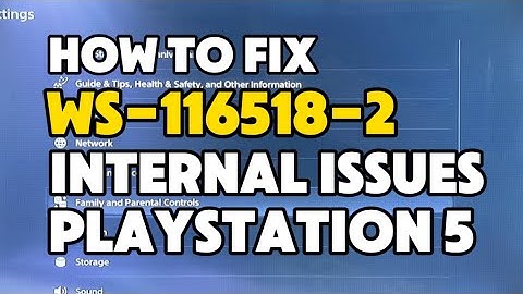How to fix PS5 Error WS-116518-2 internal error PlayStation 5
