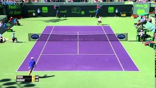 Stunning Dominic Thiem backhand v Andy Murray in 2015 Miami Open QF