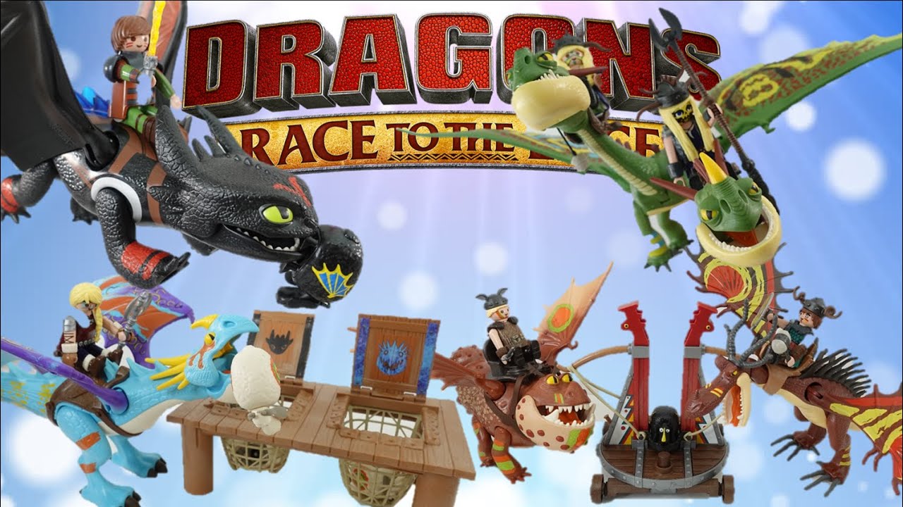 Playmobil Dragon Racing Complete Set with Hiccup and Toothless 
