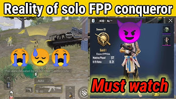 😞Reality of solo fpp conqueror rank push | SamsungA3,A5,A6,A7,J2,J5,J7,S5,S6,S7,S9,A10,A20,A30,A50