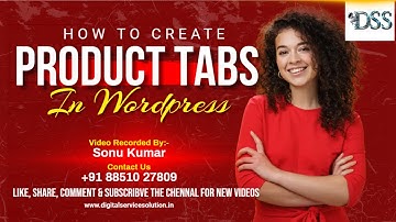 How to Create Product Category tabs in WordPress Website in Hindi? (By:- Sonu Kumar).