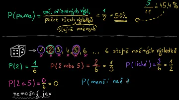 Jaká je pravděpodobnost 1 ze 6?