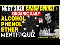 Alcohols Phenols and Ethers | Organic Chemistry MCQs | Crash Course for NEET 2020 | Arvind Arora