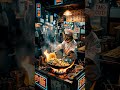 Cat Chef Midnight Fried Rice #CatChef #TimeLapseCooking #CinematicCat #NightMarketVibes #neonnoir