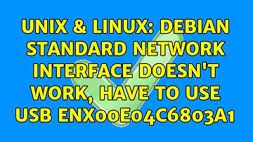 Unix & Linux: Debian Standard network interface doesn
