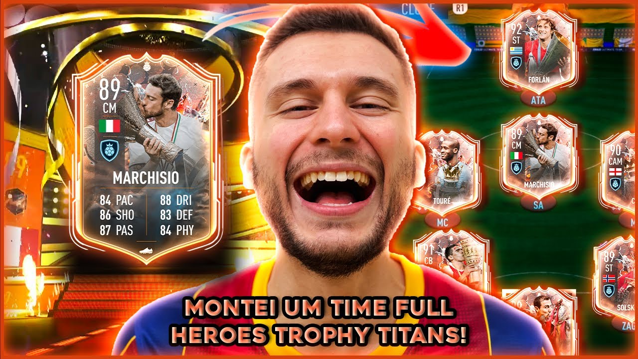 FIZ O MARCHISIO E MONTEI UM TIME FULL HEROES TROPHY TITANS PARA JOGAR A WL! FIFA 23 - ULTIMATE TEAM