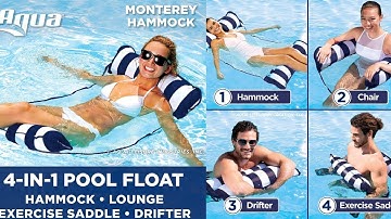 Aqua Original 4-in-1 Monterey Hammock Pool Float & Water Hammock – Multi-Purpose