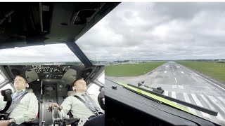 Boeing-737 Landing [2x Cockpit cameras]