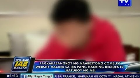 Pagkakasangkot ng COMELEC website hacker sa iba pang hacking incidents, natukoy ng NBI