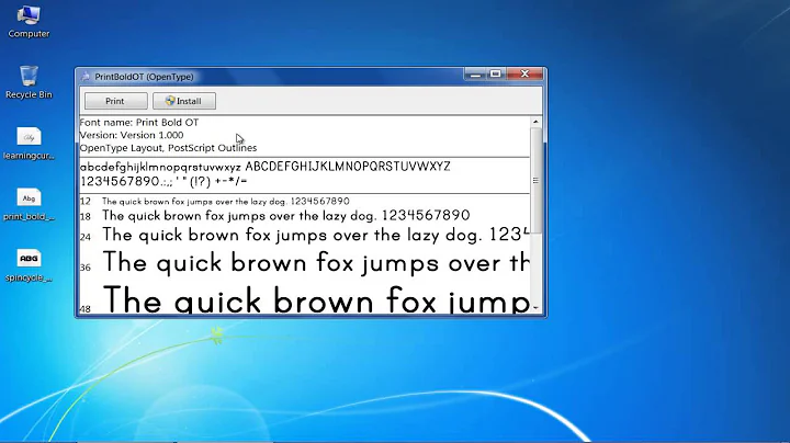 How to Install Fonts in Windows 7