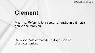 Clement Meaning
