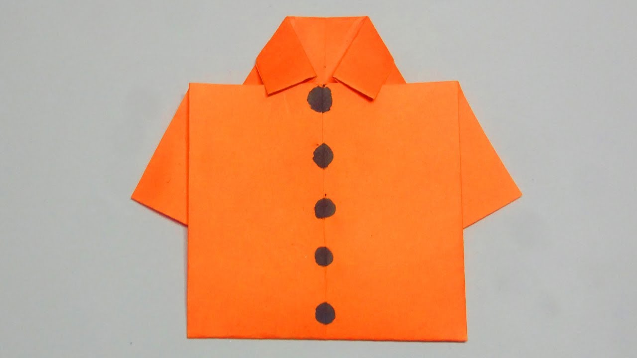 How to Make Paper Shirt | Easy Paper Crafts Origami Tutorial for Paper ...