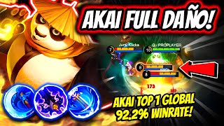 AKAI FULL PHYSICAL DAMAGE BREAKS THE META! AKAI TOP 1 GLOBAL 92.2% WINRATE! | MOBILE LEGENDS