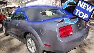 How to replace convertible top on a 0514 ford mustang