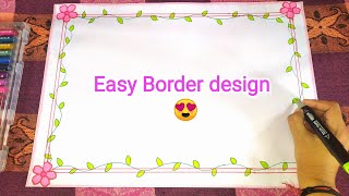 Easy & Beautiful Chart Paper Border Decoration Ideas | School Project Decoration