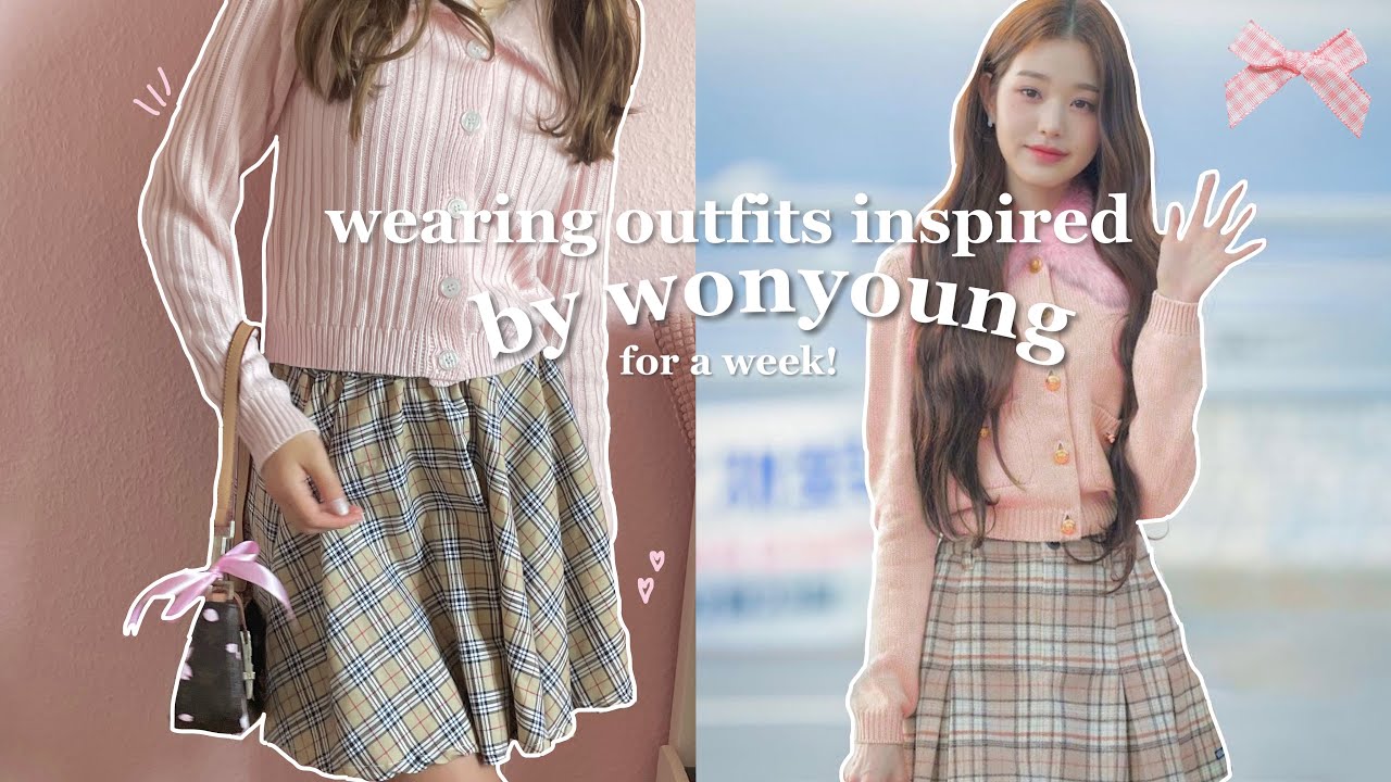 WEARING WONYOUNG'S OUTFITS FOR A WEEK! - YouTube