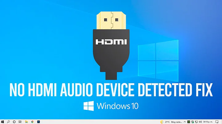 No HDMI Audio Device Detected FIX In windows 10