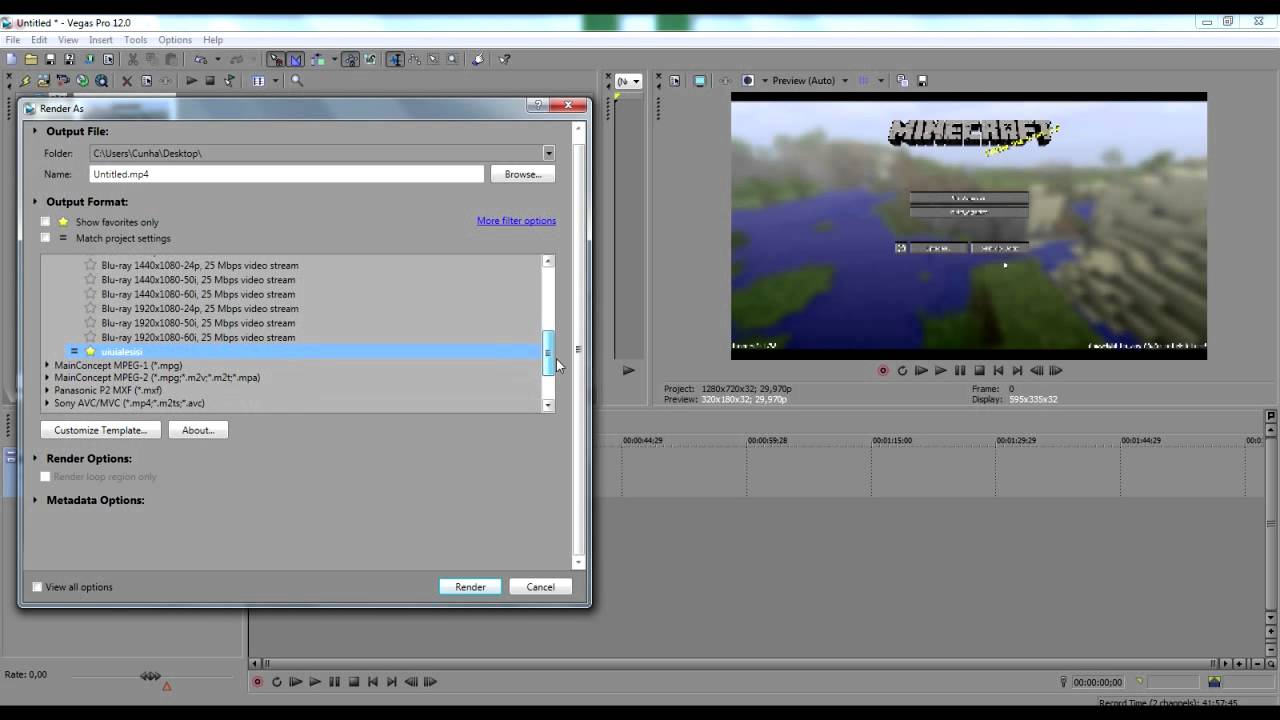 Como Exportar Vdeo No Sony Vegas Para Youtube Whatsapp E