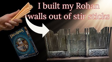 I Scratch built some Rohan palisades- are coffee stir sticks better than plastic-  build don