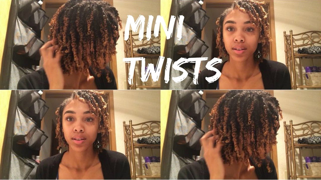 Mini Twists + Mini Twist Out on Short/Medium Natural Hair | Ft. TGIN ...