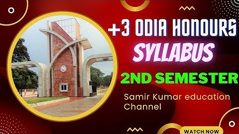 syllabus // +3 odia honours // 2nd semester // 2nd semester syllabus  Sambalpur University 2022 //