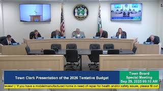 Town Board Special Meeting - September 29, 2025