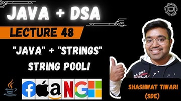 L -48 Introduction to Java Strings | Java plus DSA Placement | FAANG