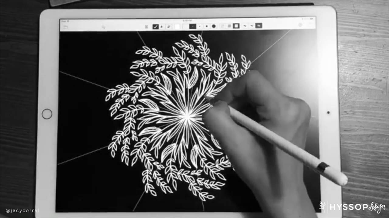 Download Mandala Wreath Time Lapse | iPad Pro + Apple Pencil | Hyssop Design - YouTube