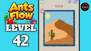 Ants Flow: Pixel Color Puzzle Level 42 Walkthrough Solution 