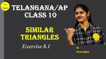 Class 10 | Chapter 8 |  Similar Triangles | Ex 8.1 | Telangana | AP