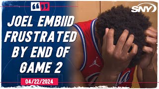 Joel Embiid says 'we're gonna win this series,' frustrated by refereeing at end of Game 2 | SNY