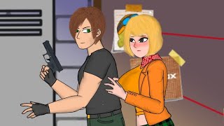 Leon Order Ashley to Hide in Locker | Animation Biohazard RE 4【バイオハザード4】