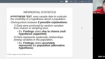 Research Methods Chapter 12 & 13 (Statistics) Lecture Part 2