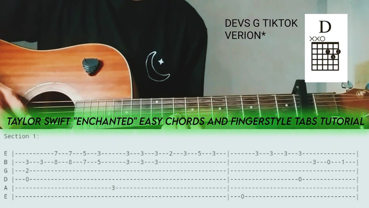 Taylor Swift "ENCHANTED" Easy Guitar Tabs and Chords Tutorial Devs G