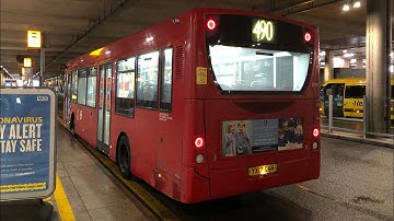 No iBus Audio | Abellio London Rt 490 to Heathrow Airport T5 (Enviro 200 YX12 GHH 8793)