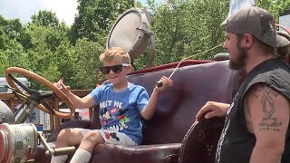 Families flocked to the Avoca Fire Department's Touch-A-Truck event