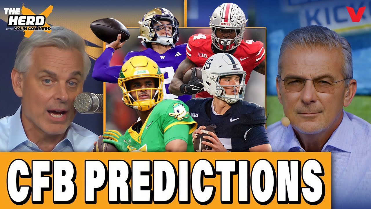 Прогнозы CFB: Огайо Стэйт – Вашингтон и Орегон – Пенсильванский Стэйт | THE HERD с Колином Каухер...