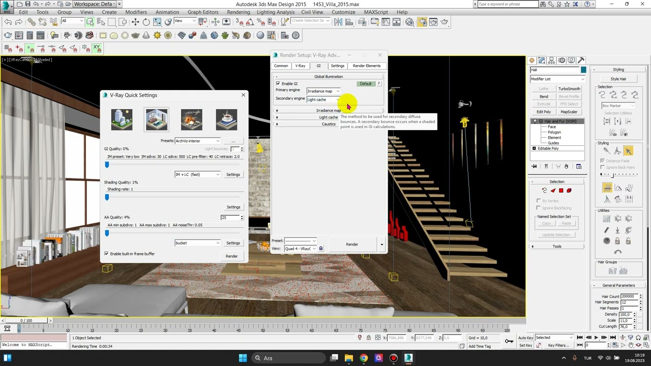 Ders116 3dMax Vray - Vray 3.20 Ayarları ve Ne işe Yarıyor - Ayarları Neden Nasıl Niçin Kullanıyoruz