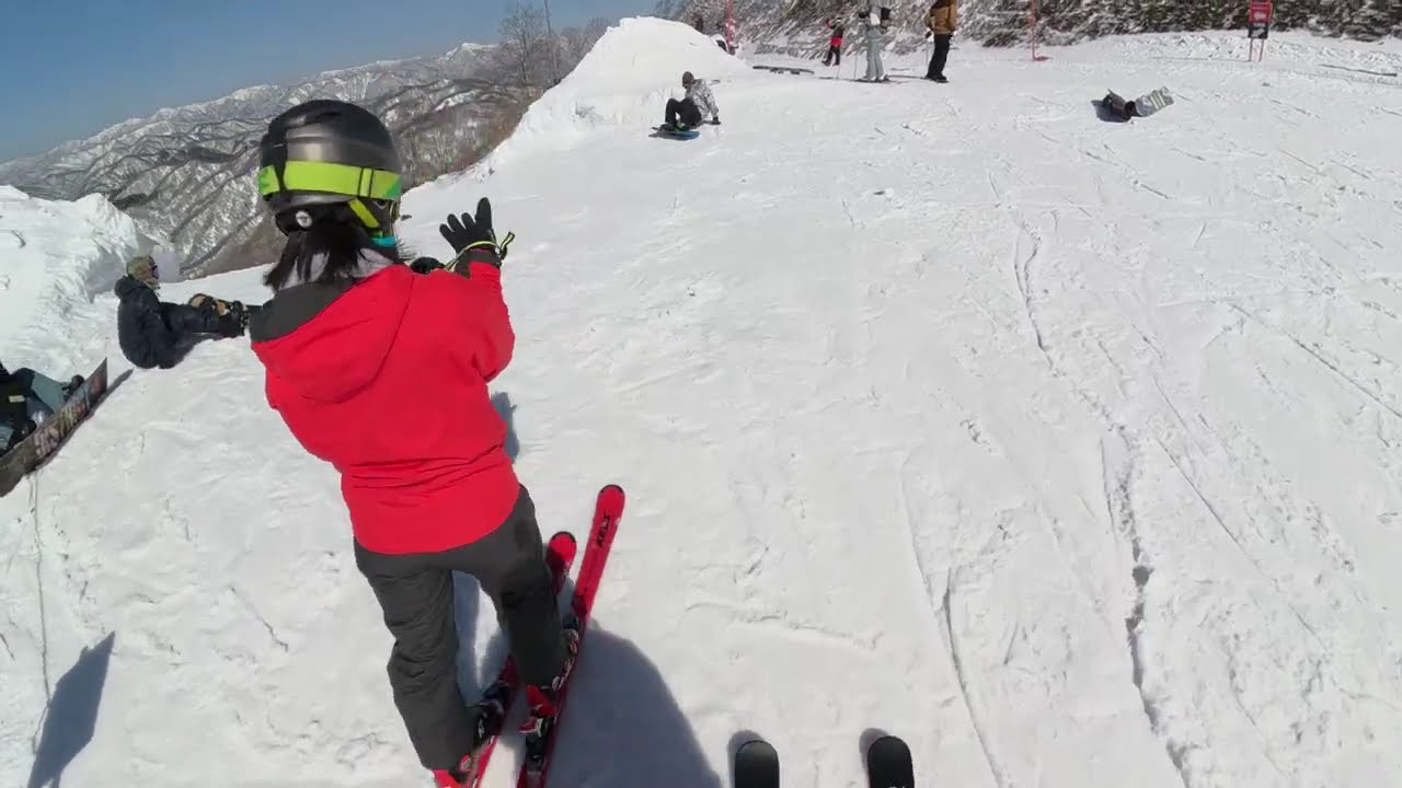 2025.2.15 積雪360cm okuibuki モンブラン麓ベースちょいとカットし上ってみました#グランスノー奥伊吹 #シニアスキー #天狗岩コース