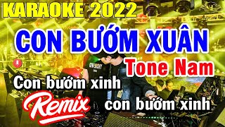 Con Bướm Xuân Karaoke Tone Nam Nhạc Sống 2022 | Trọng Hiếu