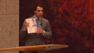 Thierry Baudet zet Rutte voor het blok in Tweede Kamer