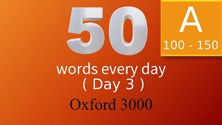 Oxford 3000 word list. 50 Words Every Day. Words starting with "a". Day 3 screenshot 4