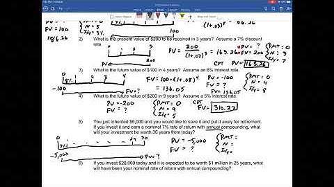 Introduction to Valutation - The Time Value of Money Extra Practice
